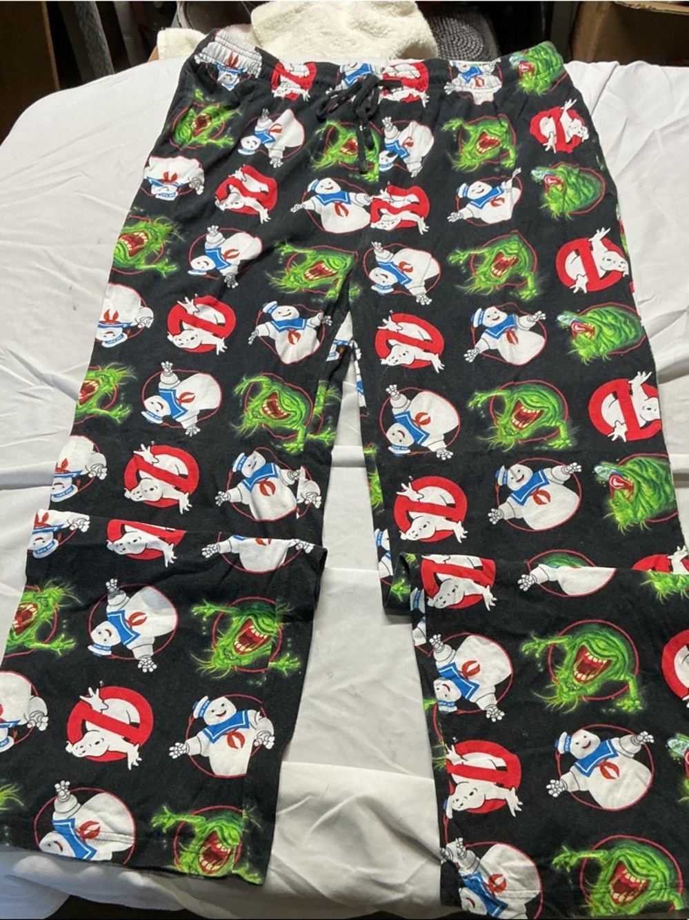 Columbia Black Ghostbusters Print Men’s Pajama Joggers Sz XXL. 1020